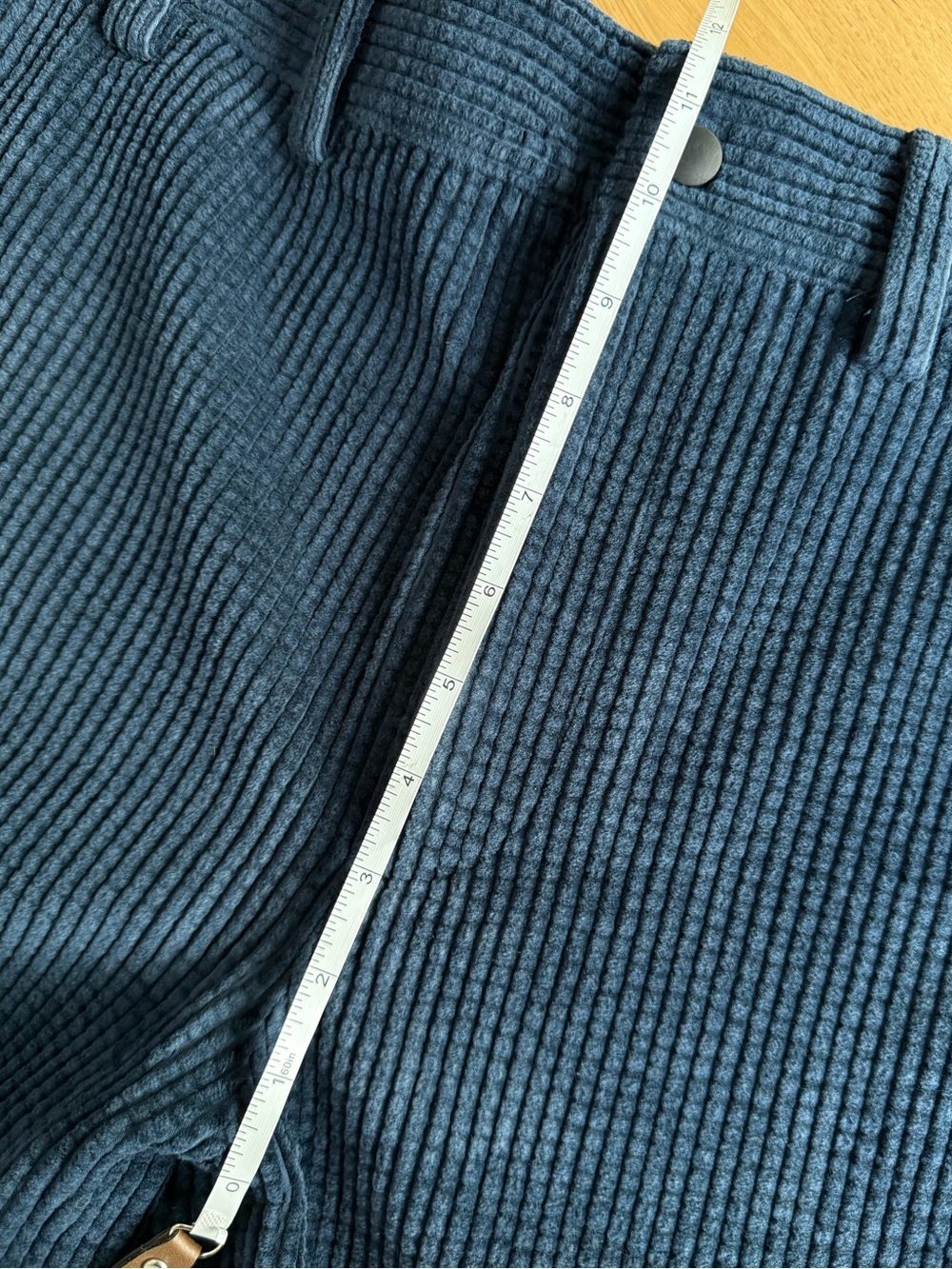 Acne Studios Ross Wide-Leg Cotton Blend Corduroy Shorts Size 48 Navy - Picture 12 of 13
